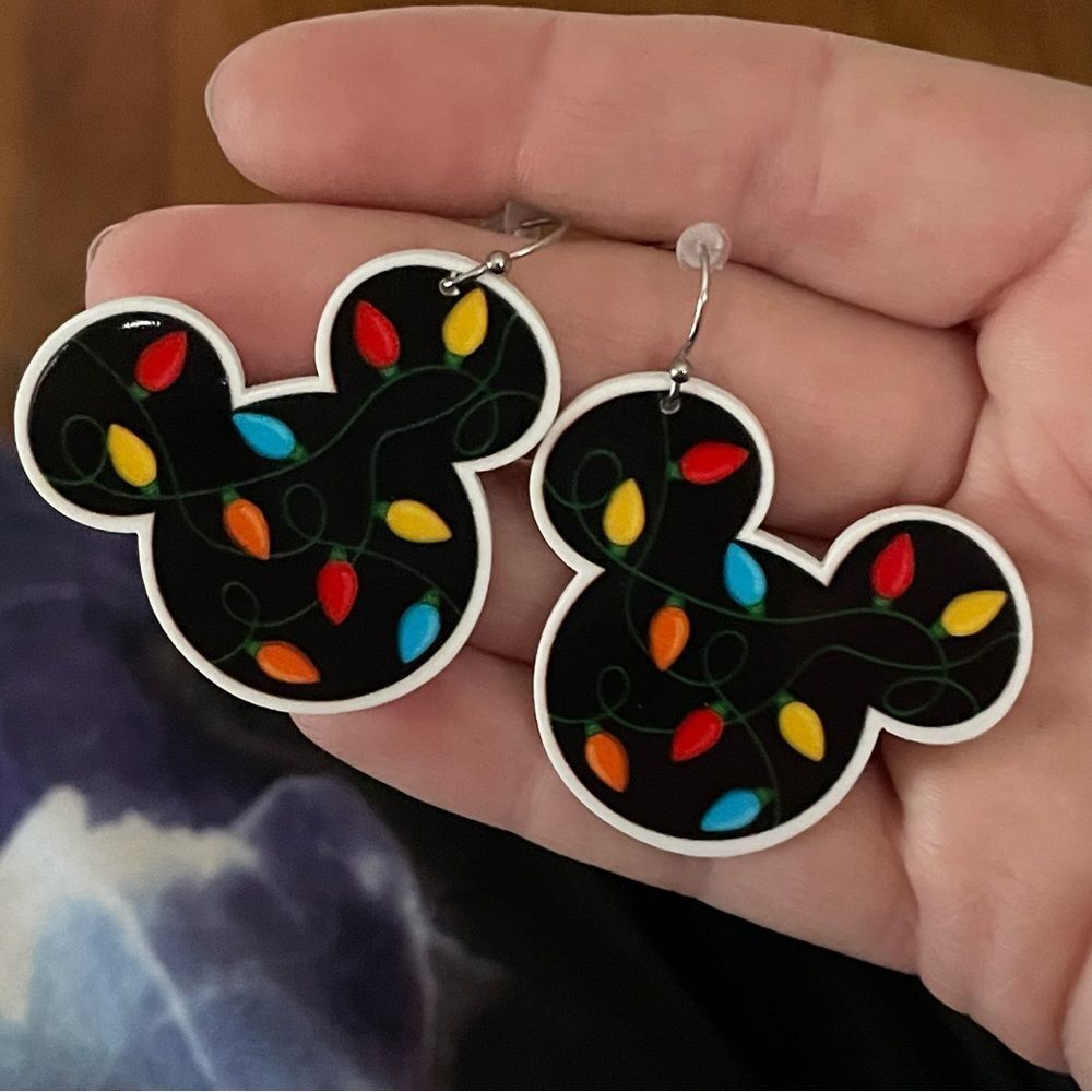 Christmas mouse Disneyana earrings​